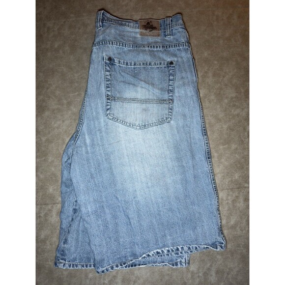 Southpole Vintage Y2K Loose Baggy Fit Jean Denim Shorts Measures 44 Light Wash - Picture 4 of 5